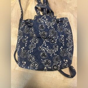 Floral Blue Backpack Bag